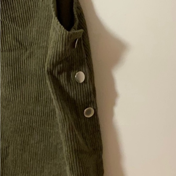 Cupshe Olive Corduroy Square Neck Overall Skirtalls Dress | New w/ Tags | Small - Picture 8 of 12